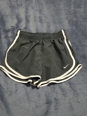 Nike Women's Black Athletic Shorts with White Trim